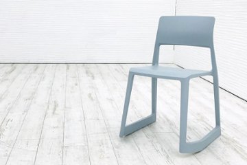 ヴィトラ Vitra Tip Ton ティプ トン ミーティングチェア 会議椅子 スタッキングチェア 中古オフィス家具 アイスグレーの画像