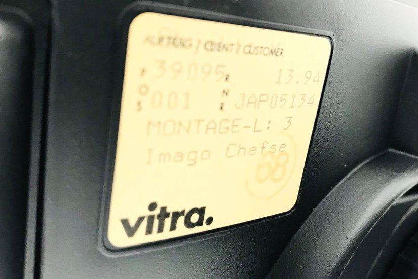 イマーゴチェア ヴィトラ Vitra イマーゴ 中古 ローバック 革 ブラック 中古オフィス家具 エグゼクティブチェア 高級チェア画像