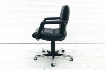 イマーゴチェア ヴィトラ Vitra イマーゴ 中古 ローバック 革 ブラック 中古オフィス家具 エグゼクティブチェア 高級チェア画像