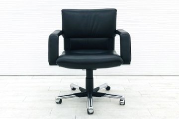 イマーゴチェア ヴィトラ Vitra イマーゴ 中古 ローバック 革 ブラック 中古オフィス家具 エグゼクティブチェア 高級チェア画像