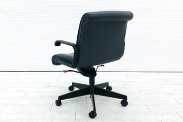 サパーチェア Knoll ノール ノル 本皮 ミドルバック レザー 中古オフィス家具 役員チェア デザインチェア画像