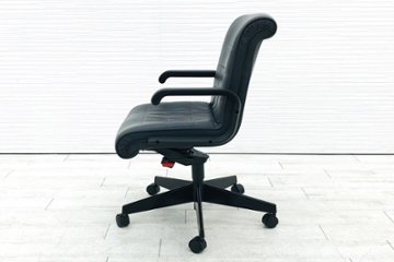 サパーチェア Knoll ノール ノル 本皮 ミドルバック レザー 中古オフィス家具 役員チェア デザインチェア画像