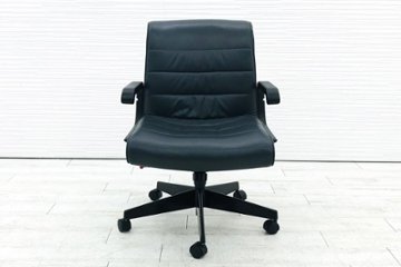 サパーチェア Knoll ノール ノル 本皮 ミドルバック レザー 中古オフィス家具 役員チェア デザインチェア画像