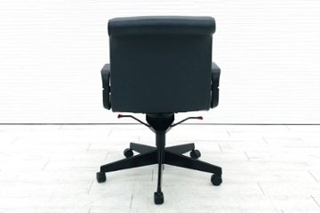 サパーチェア Knoll ノール ノル 本皮 ミドルバック レザー 中古オフィス家具 役員チェア デザインチェア画像