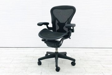 ハーマンミラー アーロンチェア Aサイズ ライト 中古  Herman miller Aeron Chair アーロン ポスチャーフィット 固定肘 中古オフィス家具画像