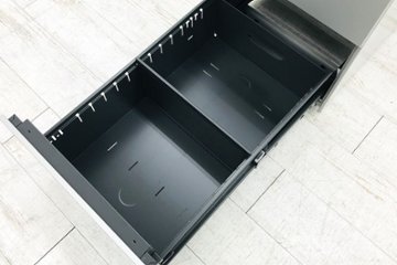 オカムラ プロユニット 在宅ワークデスク 平机 3段ワゴン 【2点セット】 平デスク 事務机 W1400 中古オフィス家具画像