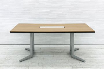 オカムラ ラティオ 中古 W1800×D900mm×H720mm 幅1800 ミーティングテーブル 4L264A 会議机 中古オフィス家具画像