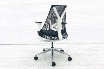 セイルチェア ハーマンミラー 2016年製 SAYL Chairs 中古 前傾チルト 可動肘 デザインチェア 中古オフィス家具 グレー ポリッシュ脚画像