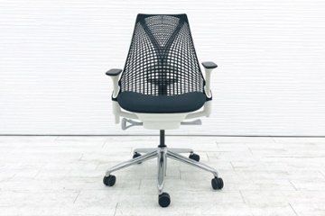 セイルチェア ハーマンミラー 2016年製 SAYL Chairs 中古 前傾チルト 可動肘 デザインチェア 中古オフィス家具 グレー ポリッシュ脚画像