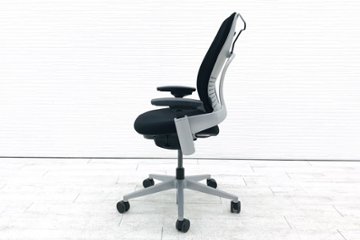 リープチェア V2 3Dニット スチールケース 中古 ブラック クッション Steelcase Leap 中古オフィス家具 OAチェア LEAP-21100画像