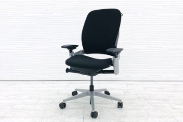 リープチェア V2 3Dニット スチールケース 中古 ブラック クッション Steelcase Leap 中古オフィス家具 OAチェア LEAP-21100画像