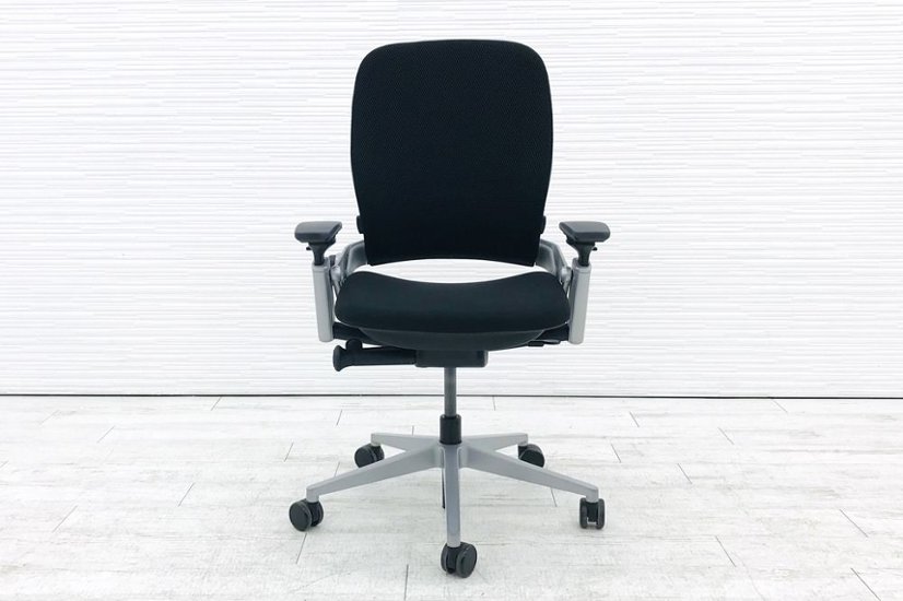 リープチェア V2 3Dニット スチールケース 中古 ブラック クッション Steelcase Leap 中古オフィス家具 OAチェア LEAP-21100画像