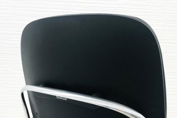 リープチェア USオリジナル アルミ脚 中古 スチールケース レザー 高級チェア Steelcase Leap ブラック 中古オフィス家具 革 46216179CS画像