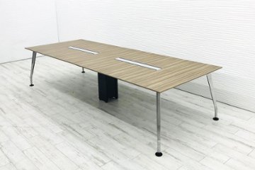 コクヨ SAIBI サイビ 会議机 ミーティングテーブル 中古 W3200×D1200mm×H720mm 幅3200 中古オフィス家具の画像