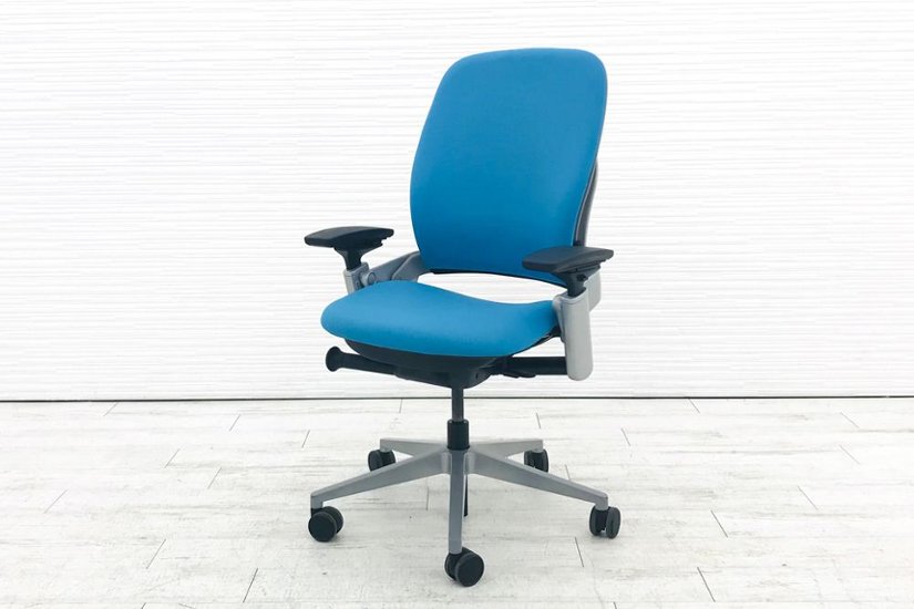 リープチェア V2 スチールケース  LEAP20100 中古 クッション Steelcase Leap 中古オフィス家具 OAチェア ブルー画像