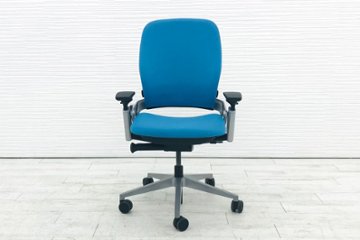 リープチェア V2 スチールケース  LEAP20100 中古 クッション Steelcase Leap 中古オフィス家具 OAチェア ブルー画像