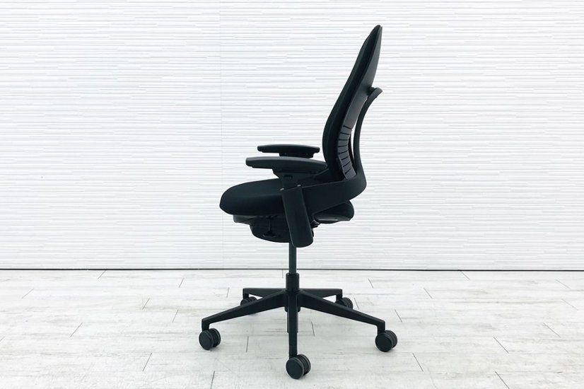 リープチェア V2 APモデル スチールケース 中古 ブラック クッション Steelcase Leap 中古オフィス家具 OAチェア画像