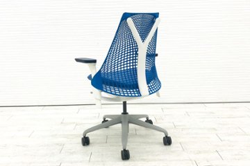 セイルチェア ハーマンミラー SAYL Chairs 中古 前傾チルト 可動肘 デザインチェア 中古オフィス家具 ブルー画像