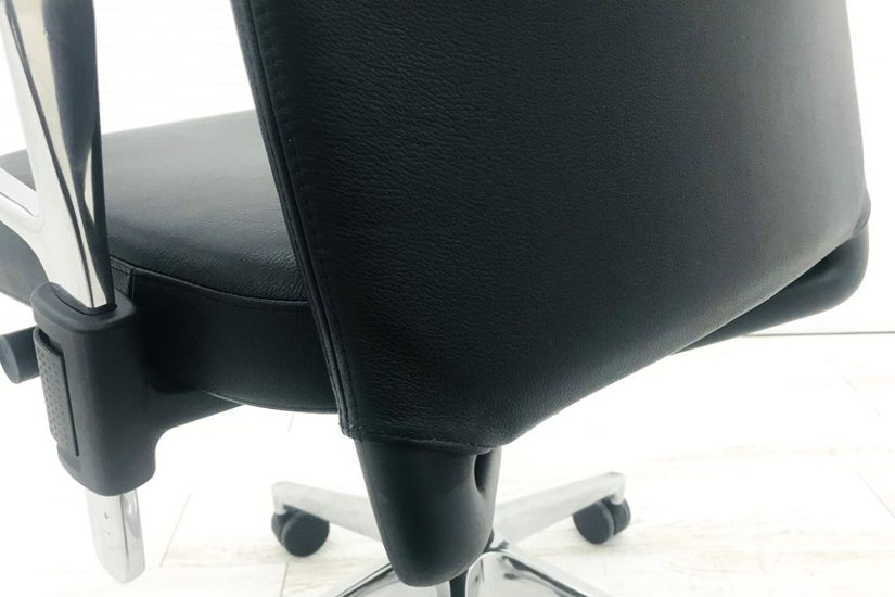 ヴィトラ ID chair レザー 中古 Vitra 中古 デザイナーズチェア ブラック アントニオ・チッテリオ ブラック 中古オフィス家具画像