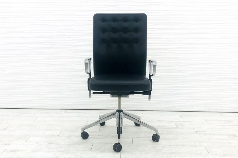 ヴィトラ ID chair レザー 中古 Vitra 中古 デザイナーズチェア ブラック アントニオ・チッテリオ ブラック 中古オフィス家具画像