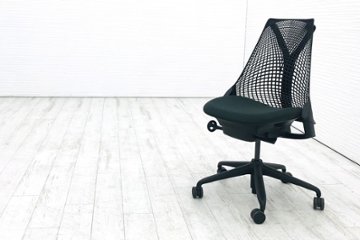 セイルチェア 2016年製 中古 ハーマンミラー 【前傾チルト無】 中古オフィスチェア SAYL Chairs 中古オフィス家具 肘無 ダークグリーンの画像