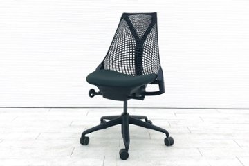 セイルチェア 2016年製 中古 ハーマンミラー 【前傾チルト無】 中古オフィスチェア SAYL Chairs 中古オフィス家具 肘無 ダークグリーン画像