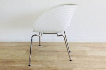 トムバックチェア ヴィトラ トムバック 中古 中古オフィス家具 Vitra Tom Vac Tomvac スタッキングチェア ホワイト画像