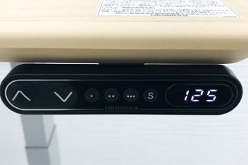 オカムラ スイフト 昇降テーブル 電動机 中古机 W1800 幅1800 ミーティングテーブル 700H～1250H 中古オフィス家具 画像