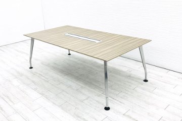 SAIBI サイビ コクヨ 会議机 ミーティングテーブル 中古 W2100×D1100mm×H720mm 幅1800 中古オフィス家具画像