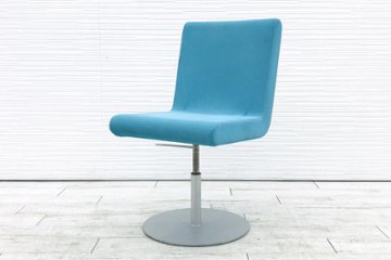 カッシーナ ブーメラン プリュス ラウンジスウィベルチェア Cassina 中古オフィス家具 ブルー画像