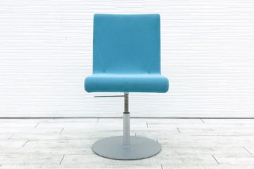 カッシーナ ブーメラン プリュス ラウンジスウィベルチェア Cassina 中古オフィス家具 ブルー画像