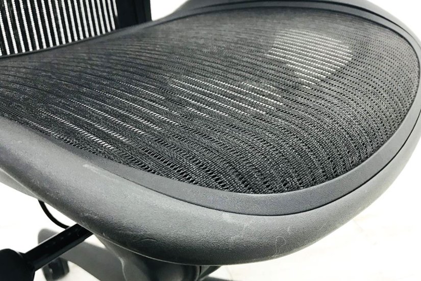 アーロンチェア 中古 Bサイズ ライト アーロン ハーマンミラー Herman Miller 中古オフィス家具 肘レバータイプ画像