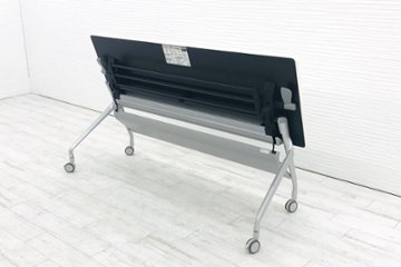 コクヨ ミーティングテーブル 中古  会議机 W1800 折りたたみテーブル 中古オフィス家具 ネスティングテーブル 幕板付 ホワイト画像