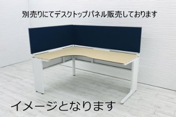 コクヨ L型デスク 1600×1200 L字デスク 中古 Ｌ字机 中古デスク 中古オフィス家具 オフィスデスク 事務机 左1200mm画像