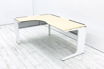 コクヨ L型デスク 1600×1200 L字デスク 中古 Ｌ字机 中古デスク 中古オフィス家具 オフィスデスク 事務机 左1200mm画像