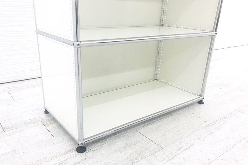 USM Haller USMハラー 中古 オープン書庫 ハラーシステム シェルフ キャビネット 中古オフィス家具 ホワイト画像