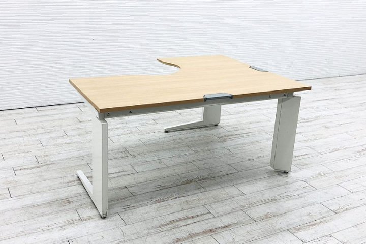 オカムラ L型デスク L字デスク 中古 1600×1200 L字机 中古デスク 中古 