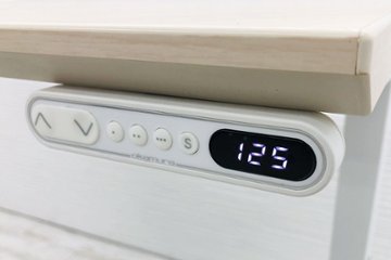 オカムラ スイフト 電動昇降デスク 中古 L型デスク 1550×1550 L字デスク Ｌ字机 昇降机 中古オフィス家具 上下昇降机画像