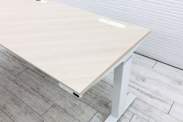 オカムラ スイフト 電動昇降デスク 中古 L型デスク 1550×1550 L字デスク Ｌ字机 昇降机 中古オフィス家具 上下昇降机画像