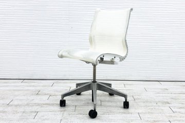 ハーマンミラー マルチパーパスチェア セトゥー 中古  セトゥーチェア  Setu Chair 中古オフィス家具 メッシュ ホワイト画像