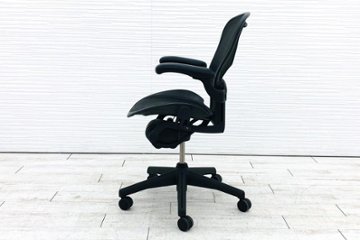 ハーマンミラー アーロンチェア 中古 Bサイズ ライト ランバーサポートメッシュ Herman Miller 中古オフィス家具 肘ダイヤルタイプ画像