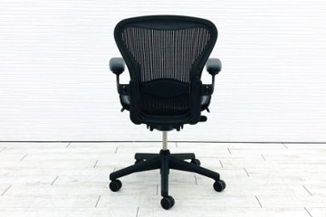 ハーマンミラー アーロンチェア 中古 Bサイズ ライト ランバーサポートメッシュ Herman Miller 中古オフィス家具 肘ダイヤルタイプ画像