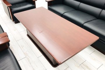 【6点セット】 応接家具 コクヨ アナベル 応接セット 中古 レザー 中古 応接ソファ 応接テーブル 応接ソファー 中古オフィス家具画像