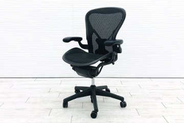 ハーマンミラー アーロンチェア Bサイズ 中古 固定肘 ポスチャーフィット メッシュ Herman Miller Aeron Chairsr 中古オフィス家具画像