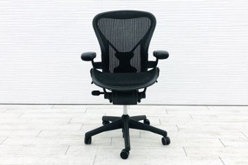 ハーマンミラー アーロンチェア Bサイズ 中古 固定肘 ポスチャーフィット メッシュ Herman Miller Aeron Chairsr 中古オフィス家具画像