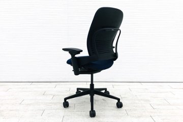 リープチェア 中古 V2 2019年製 スチールケース クッション Steelcase Leap 中古オフィス家具 LEAP-10100 ブルー画像