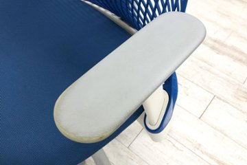 ハーマンミラー セイルチェア 中古 【前傾チルト無】 SAYL Chairs デザインチェア 中古オフィス家具 固定肘 ブルー画像