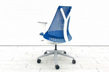 ハーマンミラー セイルチェア 中古 【前傾チルト無】 SAYL Chairs デザインチェア 中古オフィス家具 固定肘 ブルー画像