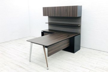 オカムラ プリシード 中古 収納付きエグゼクティブデスク 中古オフィス家具 EXECUTIVE DESK WITH STORAGEの画像