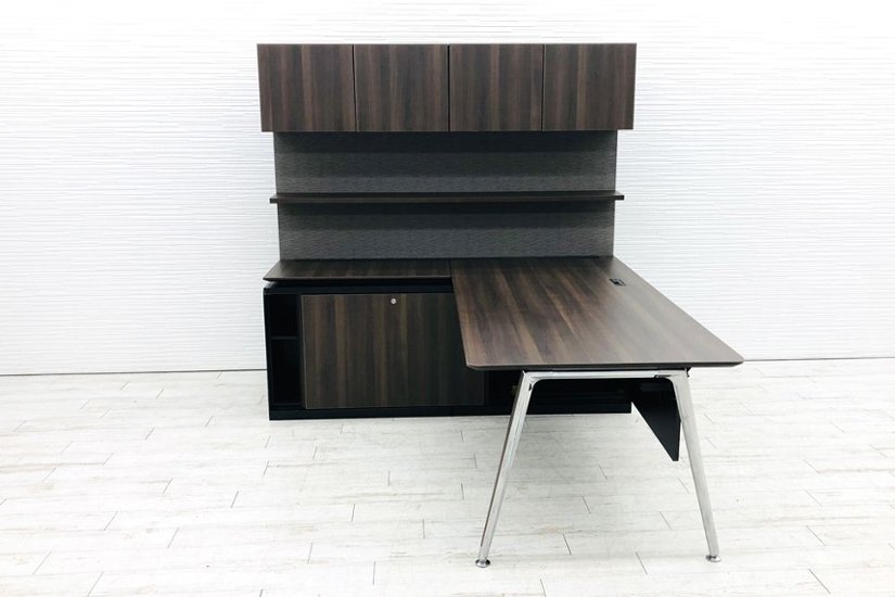 オカムラ プリシード 中古 収納付きエグゼクティブデスク 中古オフィス家具 EXECUTIVE DESK WITH STORAGE画像